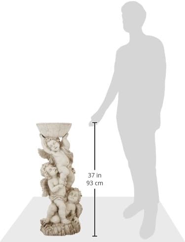 Design Toscano NG27902 Three Cherubs with Urn Decorative Object, ancient ivory