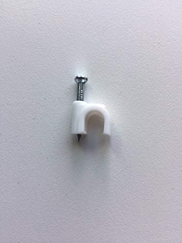 '-White 1/4" Drip Irrigation Tubing Mounting Clips, 25-Pack