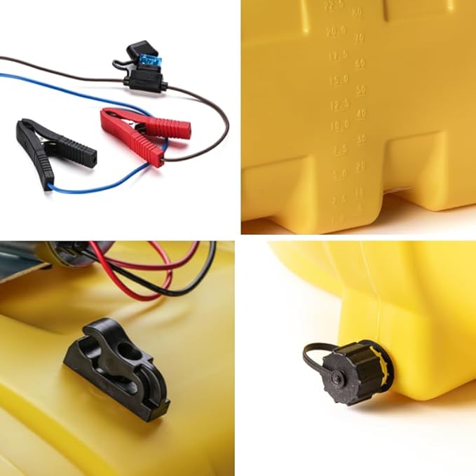 25 Gallon Silver Spot Sprayer – 2.2 GPM SHFLO 12V Pump, Economy Handgun with Adjustable Nozzle, 15’ Hose – Lawn & Garden ATV/UTV Sprayer for Weed & Pest Control