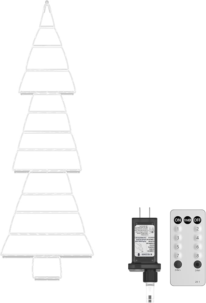 LED Christmas Lights Outdoor, 4.6ft Ladder Lights, Plug-in Christmas Tree Hanging Light, Waterproof 8 Light Modes Christmas Decoration for Indoor, Wall, Window, Garden - Multicolor