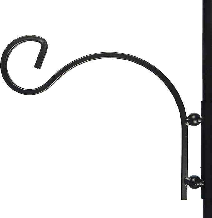 Ashman Deluxe Bird Feeding Station (2 Pack) for Outside - Multi Feeder Pole Stand Kit With 4 Hangers, Bath and 3 Prong Base for Attracting Wild Birds - 22 Inch Wide x 92 Inch Tall