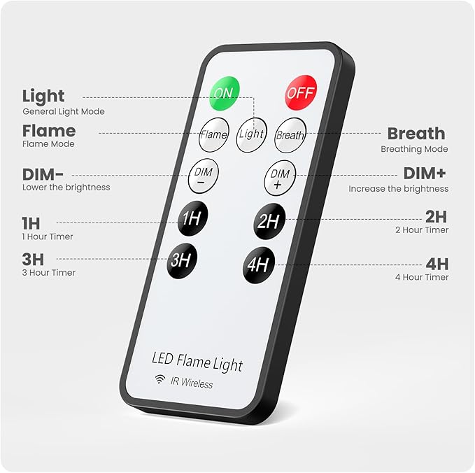 Hompavo 【Upgraded】 LED Flame Lights with Remote & Timer, Waterproof 4-Mode Rechargeable Battery Operated Flameless Candles, Pillar Flickering Lanterns for Room Patio Wedding Halloween Home Decor