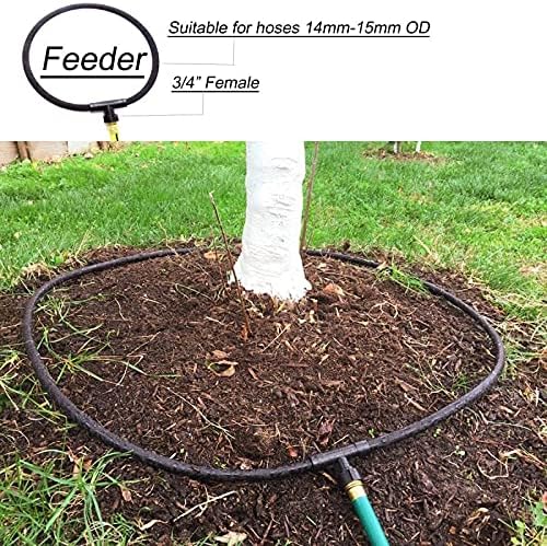 Cuckoo Irrigation System Hose Quick Connector 3/8" Diameter Feeder Quick Connectors Hose Fittings Garden Hose Adapter Black (Feeder)