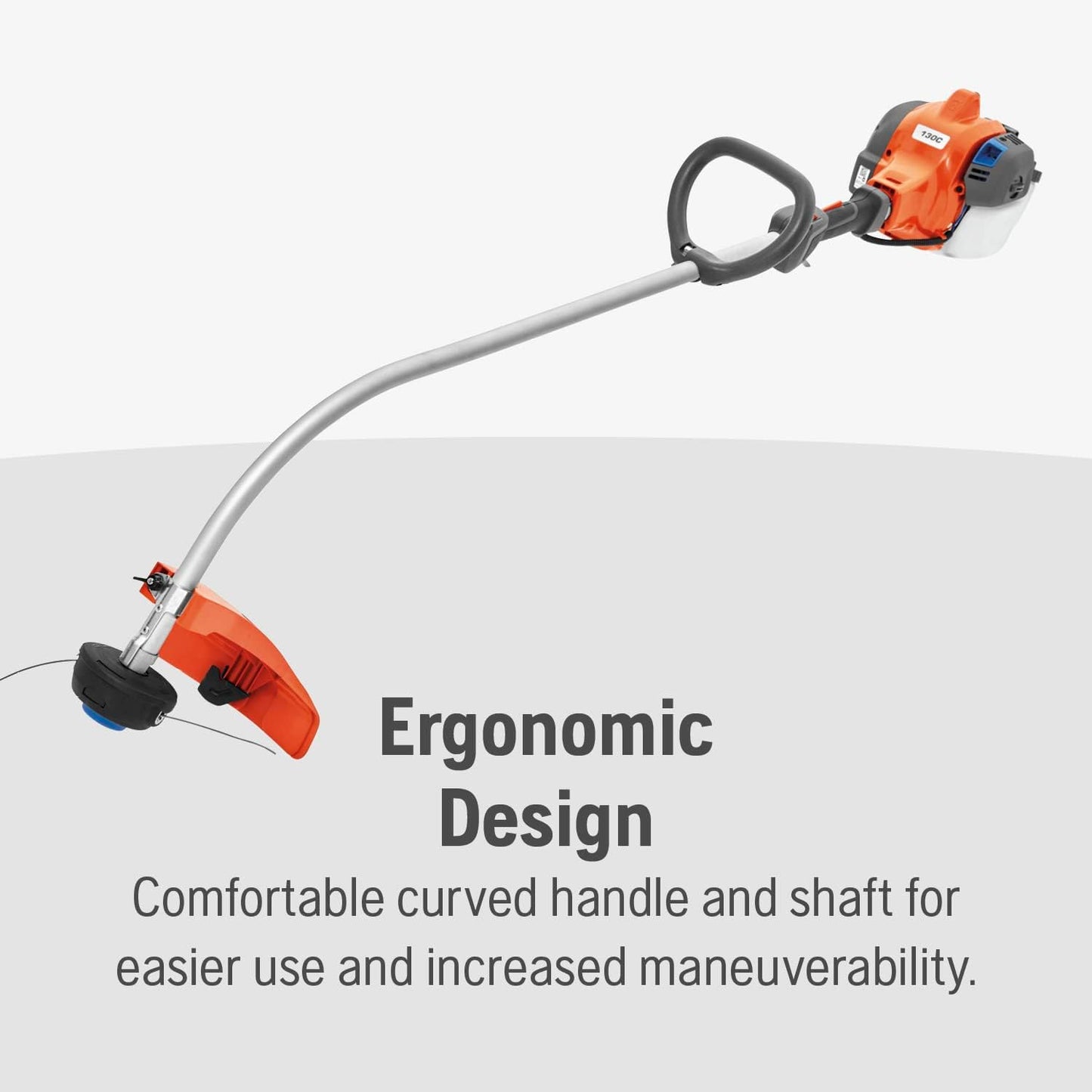 Husqvarna 130C Gas String Trimmer, 28-cc 2-Cycle, 17-Inch Curved Shaft Gas Weed Wacker with Tap N' Go Trimmer Head for Quick Line Feed