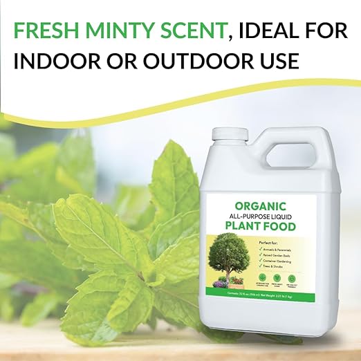 FOOP Organic All-Purpose Liquid Plant Food - Use on All Outdoor Plants: Flower Beds, Vegetable Gardens, Container Gardening | Concentrated Liquid Fertilizer (1 Gallon, 2 Pack, Mixes to 256 Gallons)