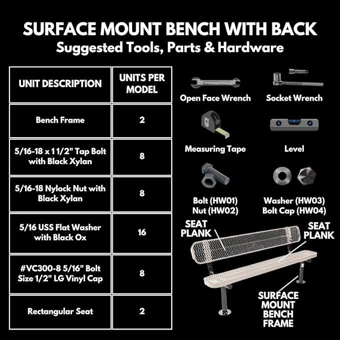 Coated Outdoor Furniture Heavy-Duty Outdoor Bench Thermoplastic Coated, Expanded Metal, Commercial-Grade Seating, Made in America (Surface with Back, 6 Ft, Green)