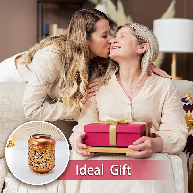 2 Pack Squirrel Solar Lanterns Outdoor Waterproof Hanging Solar Lights Squirrel Gifts for Women Men Metal Decorative LED Lanterns for Yard, Patio, Lawn, Tabletop, Pathway, Landscape, Garden Decor