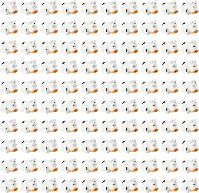 Fuyamp 100 Pcs Mini Resin Cow Figurines Cute Miniature Figurines Fairy Outdoor Moss Ornaments Landscape Figurines Garden DIY Ornament Accessories for Indoor Outdoor