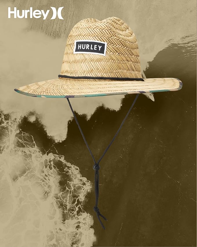Hurley Men's Straw Hat - Bayside Lifeguard Straw Sun Hat