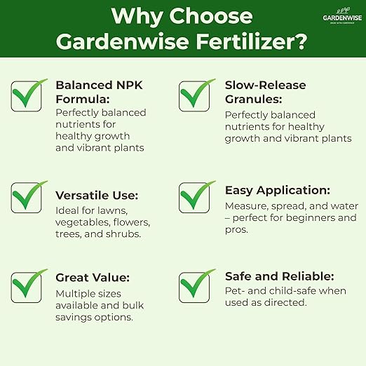 10-10-10 Plant Fertilizer Slow Release β 10 10 10 All Purpose Granular Garden Fertilizer for Fruit Trees, Evergreens, Vegetables, Arborvitae, Fig Trees, Shrubs, Pines, Oaks, Flowers