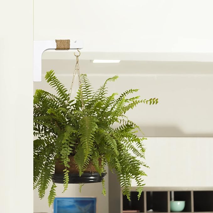 2 Pack Plant Hanger Hooks for Indoor Hanging Plants, Hanging Planters for Indoor Plants Farmhouse Wooden Hanging Basket Wall Hooks for Outdoor Flower Pots Lanterns Wind Chime Lights Garden Decoration