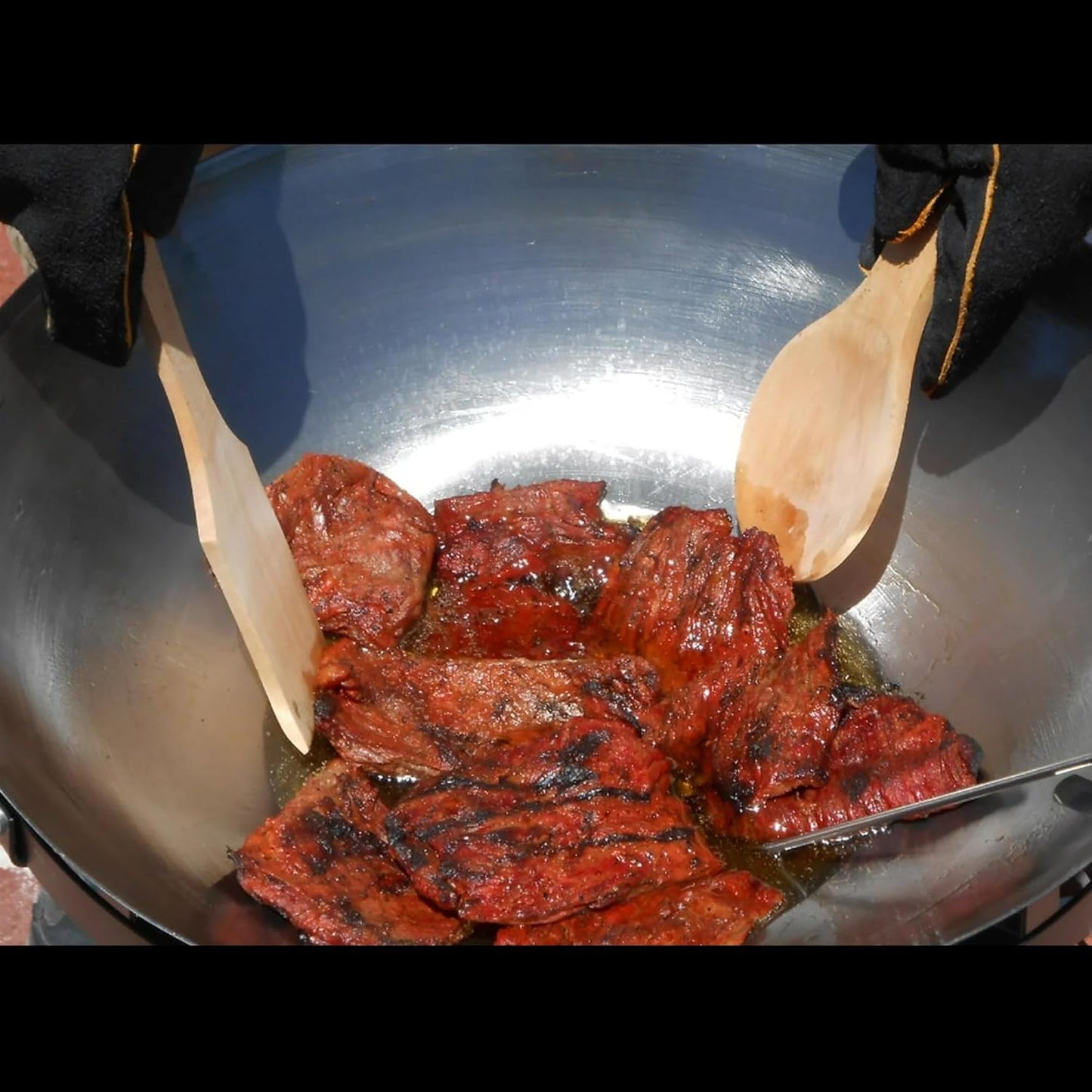 Camp Stove with Wok-24" Portable Propane Outdoor Cooker Grill