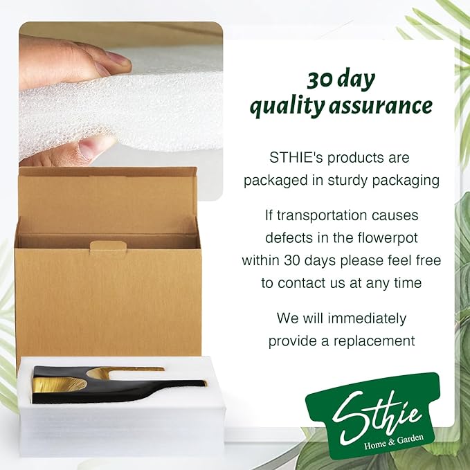 Ceramic Plant Pots with Drainage Holes and Saucers, Round Flower Pots for Indoor Plant, 3.9/5.2/6.7 Inches Small Flower Planters Set of 3