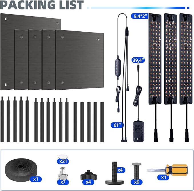 Barrina Plant Stand with Grow Lights Full Spectrum, 5 Tier Potted Corner Plant Shelf with Grow Lights Panel, Dimmable 24W (3 x 8W) LED Plant Light with Timer for Patio Garden, Living Room