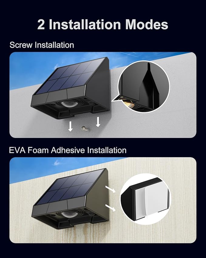 12 Pack Decorative Solar Powered Fence Lights Outdoor Waterproof with Warm White LED Spot Lens, for Outside Wall, Deck, Patio, Yard, Rail, Garage, Pool, Designed for Enhanced Security, Easy Install