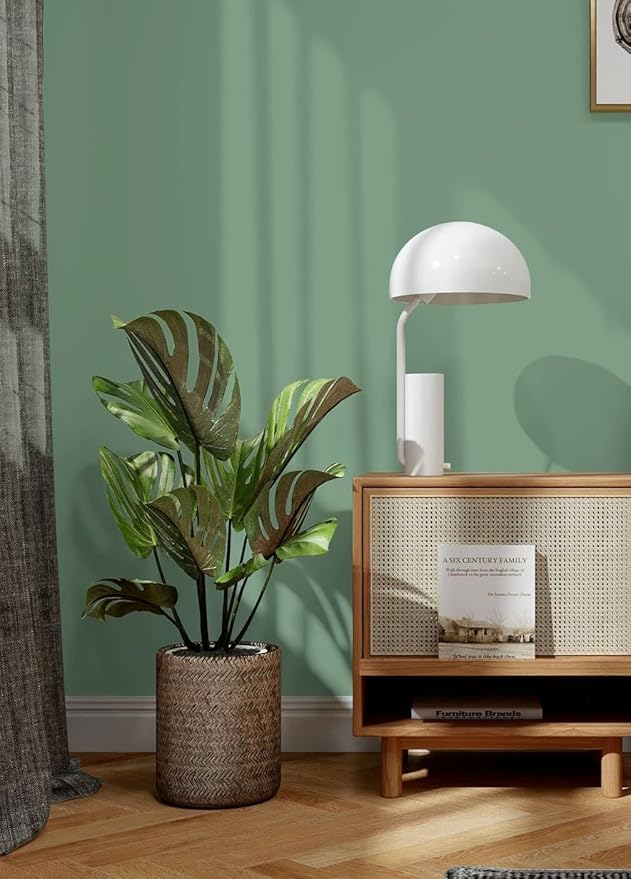 Dimoon 118''x17.7'' Green Peel and Stick Wallpaper Contact Paper Modern Self Adhesive Wall Paper Removable Renter Friendly Textured Solid Color Shelf Cabinet Vinyl Roll (118''x17.7'',Spring Green)