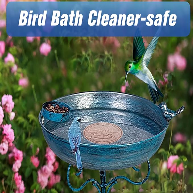 3-Pack 99.99% Pure Copper Bird Bath Purification Disk,Copper Disc with Stable Triple-Point Support,Fits All Outdoor Bird Baths(Round)