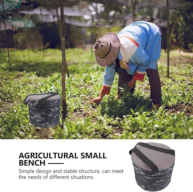 GANAZONO Foot Stool Outdoor Gardening Hip Attached Work Seat Farming Cushion Hip Chair with Waist Buckle for Elderly Gardener Outside Planting Farming Fishing Camping Random Color