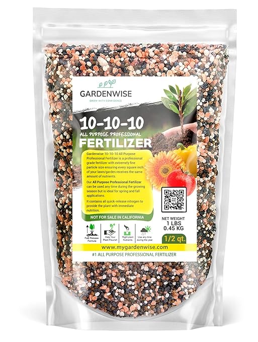 10-10-10 Plant Fertilizer Slow Release β 10 10 10 All Purpose Granular Garden Fertilizer for Fruit Trees, Evergreens, Vegetables, Arborvitae, Fig Trees, Shrubs, Pines, Oaks, Flowers