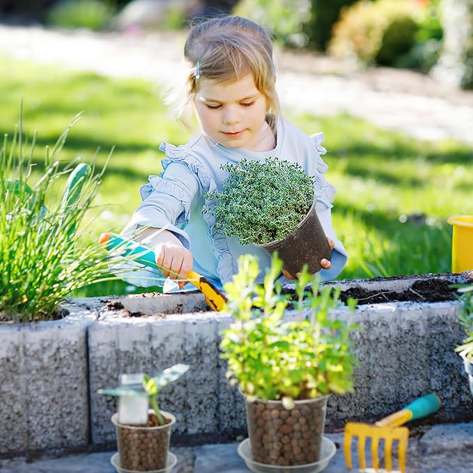 4/5/6/7 Inch Clear Nursery Pots for Plants with Sacuers 15 Pack, Plastic Flower Pots with Drainage Holes, Variety Pack Seedlings Garden Pot for Indoor Outdoor (5 inch)