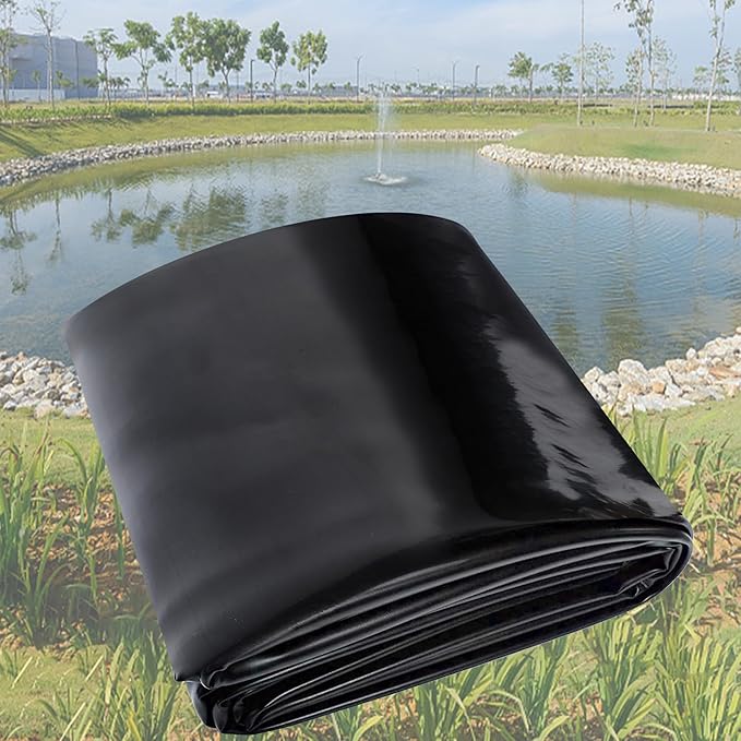 14 x 14 FT Pond Liner, 20 Mil Fish Pond HDPE Liner, Pond Liners for Outdoor Ponds, Koi Ponds, Garden Fountain, Waterfall