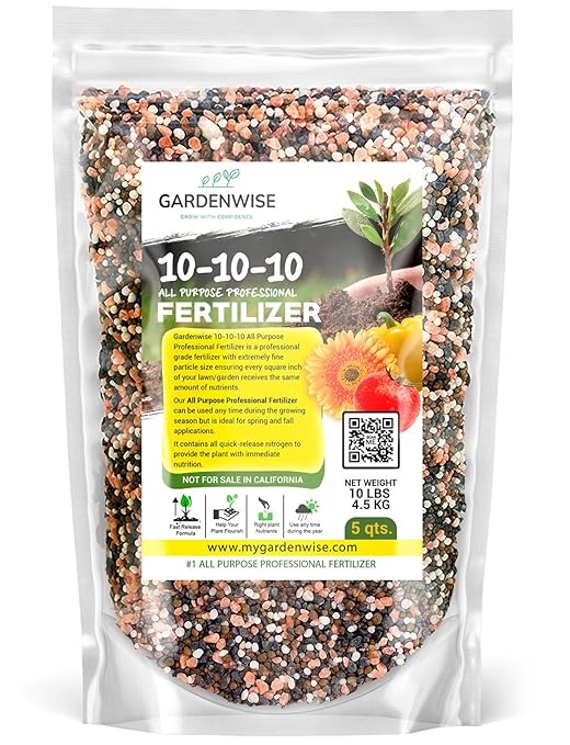 10-10-10 Plant Fertilizer Slow Release β 10 10 10 All Purpose Granular Garden Fertilizer for Fruit Trees, Evergreens, Vegetables, Arborvitae, Fig Trees, Shrubs, Pines, Oaks, Flowers