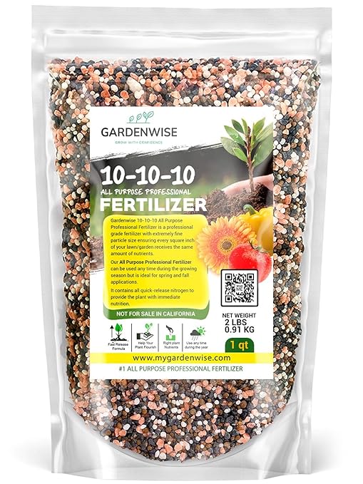10-10-10 Plant Fertilizer Slow Release β 10 10 10 All Purpose Granular Garden Fertilizer for Fruit Trees, Evergreens, Vegetables, Arborvitae, Fig Trees, Shrubs, Pines, Oaks, Flowers