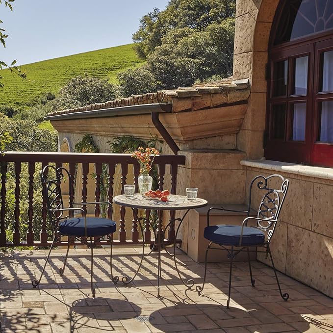 Classic Accessories Montlake Water-Resistant 21 x 22 x 4 Inch Patio Lounge Back Cushion, Heather Indigo Blue, Outdoor Loveseat Cushions