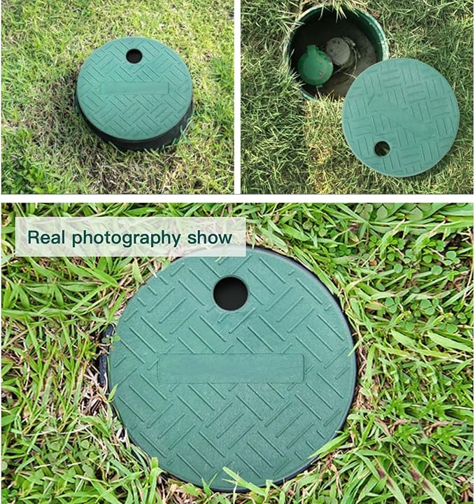 4 Pcs Sprinkler Valve Box Cover, 5.5" OD 6" Valve Box Cover Lid for Sprinkler Irrigation System, Valve Box Cover Lid for Outdoor Sprinkler Irrigation Control Water System Lawn (6 inch)