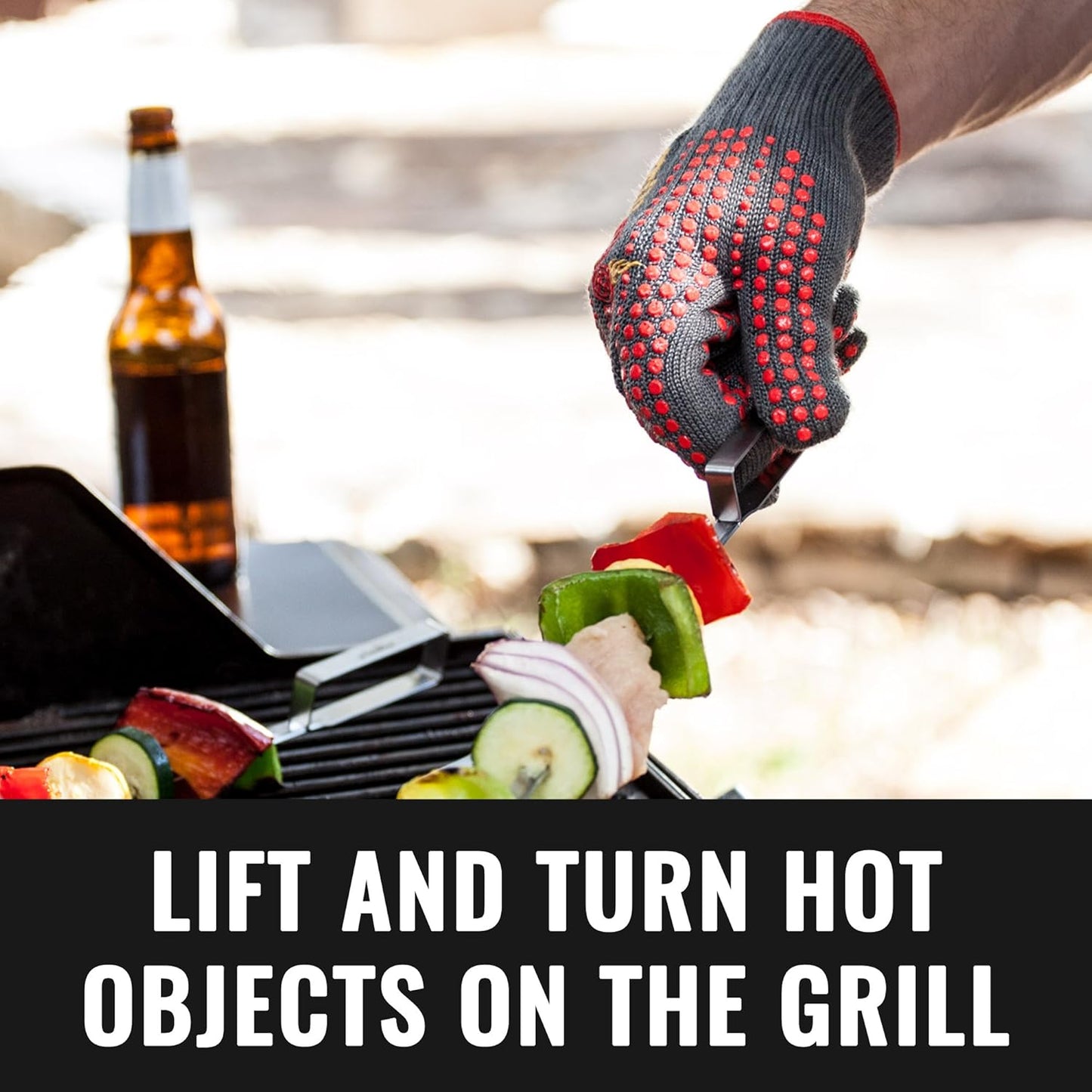 Grillaholics Barbecue Gloves, Top Cooking Gloves in Barbeque Grilling Accessories, 660°F Heat Resistant with ThermoMatrix™ Silicone, Protect Your Hands with BBQ Oven Mitts