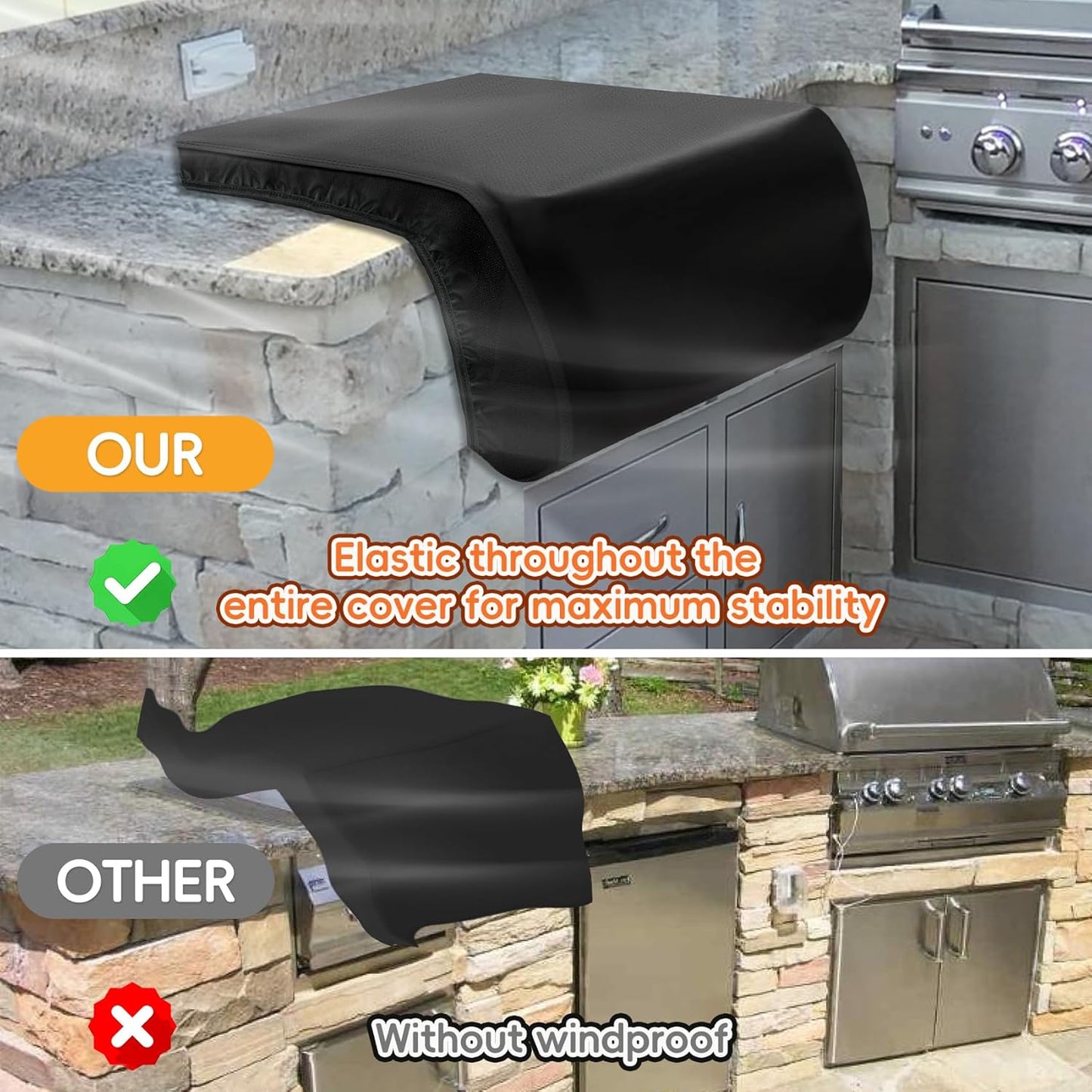 Cover for Blaze Premium LTE 30-Inch Built-in Gas Griddles, Heavy Duty Water-Resistant Cover for Blaze GRDBICV, Outdoor Kitchen Island BBQ Grill Top Cover