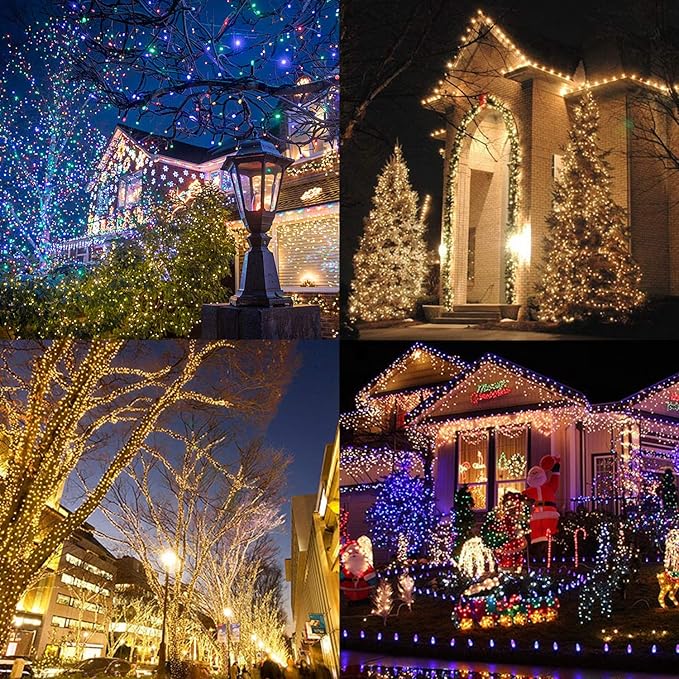 2 Pack 36ft 100 LED Battery Operated String Lights with Remote Timer Waterproof 8 Modes String Lights for Bedroom, Garden, Easter, Party, Christmas Indoor and Outdoor Decorations -Multicolor