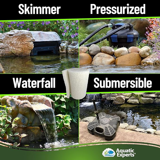 Aquatic Experts Classic Koi Pond Filter Pad FINE - White Bulk Roll Pond Filter Media, Ultra-Durable Pond Filters for Outdoor Ponds, Reusable Fish Pond Filter Material, USA, (3/4" - 1" x 18" x 72")