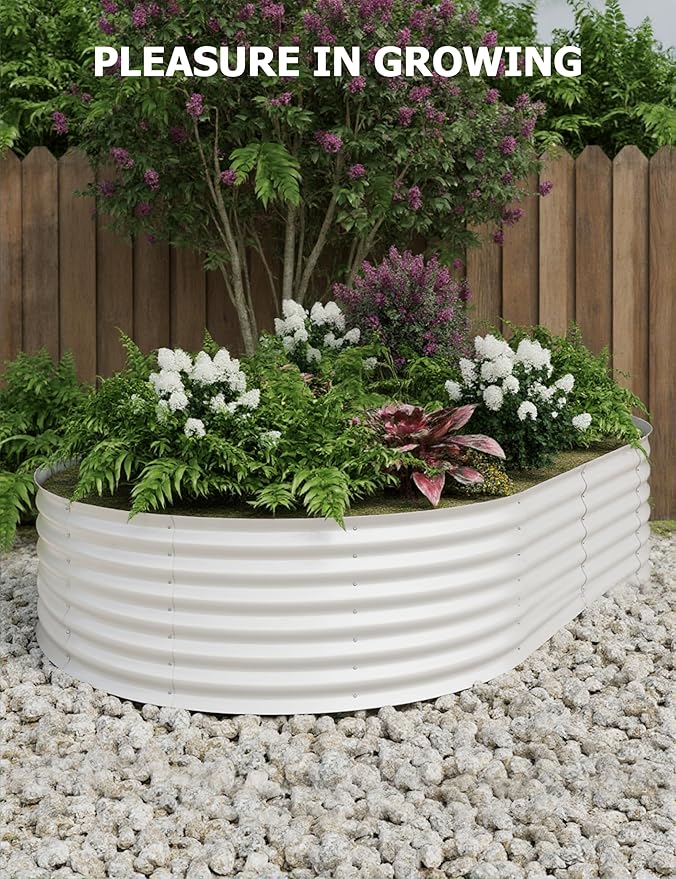 10x4x1.5ft Raised Garden Bed,Galvanized Raised Planter Boxes Outdoor with Easy Assembly, Large Garden Bed for Vegetables, Fruits, Flower,Raised Garden Bed,Beige