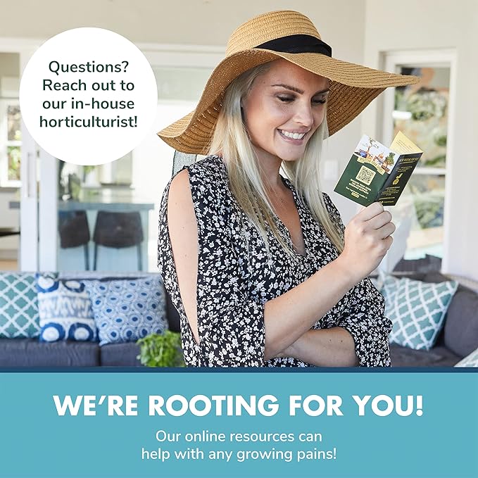 Indoor Herb Garden Seed Starter Kit - Herbal Tea Growing Kits, Grow Medicinal Herbs Indoors, Seeds for Planting, Soil, Plant Markers, Pots, Infuser, Planter Box, Gardening Gifts for Women