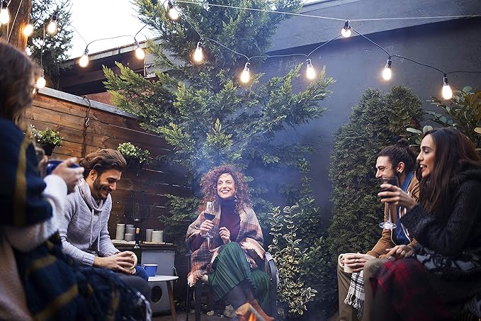 BRIMAX 25 Pack 2W S14 Replacement LED Bulbs,2700K Soft Warm White, Shatterproof Waterproof Outdoor String Light Bulbs Dimmable,E26 Medium Base,Plastic Edison Bulbs for Patio Garden