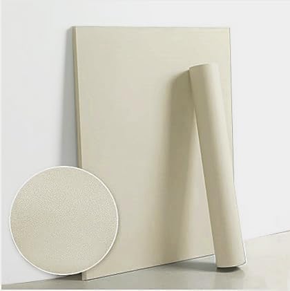 Dimoon 236''x11.8'' Beige Skin Peel and Stick Wallpaper Contact Paper Modern Self Adhesive Wall Paper Removable Renter Friendly Textured Solid Shelf Cabinet Vinyl Roll (236''x11.8'',Beige Skin)