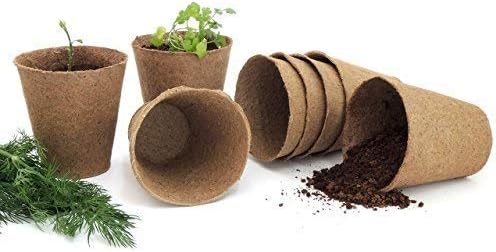 Daniel's Plants 3" Naked Pots | Natural Plantable Seed Starter Pots | OMRI-Listed Biodegradable Pots for Seedlings | Enhanced Drainage & Aeration | Earth Friendly - Peat Free (60, 3" Round)