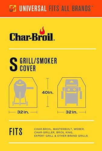 Char-Broil 4828737P04 Performance Grill and Smoker Cover Small , Black