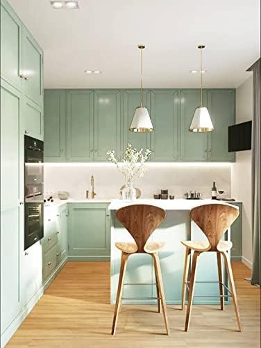 Dimoon 236''x23.6'' Green Peel and Stick Wallpaper Contact Paper Modern Self Adhesive Wall Paper Removable Renter Friendly Textured Solid Color Shelf Cabinet Vinyl Roll (236''x23.6'',Light Green)