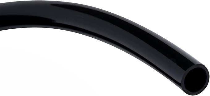 Black Vinyl Tubing 3/8” ID × 1/2” OD - 100 Feet PVC Flexible Plastic Tube Hybrid Hose, Transfer Water Air Oil for Pond Fountain Garden, Non-toxic and BPA free