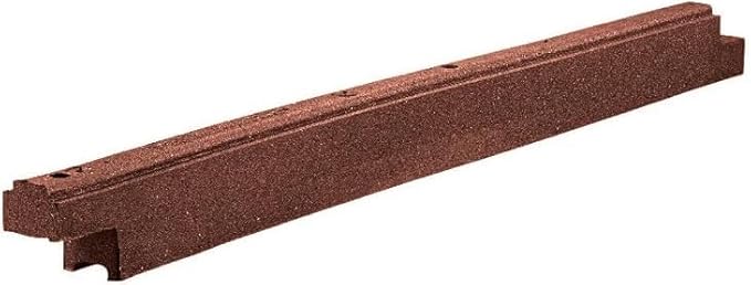 Playsafer Rubber Playground Border Edging Kit, 6' Flexible Heavy Duty Rubber Interlocking Playground Timber, No Dig Easy to Install (Neutral Brown, 8 Pack)