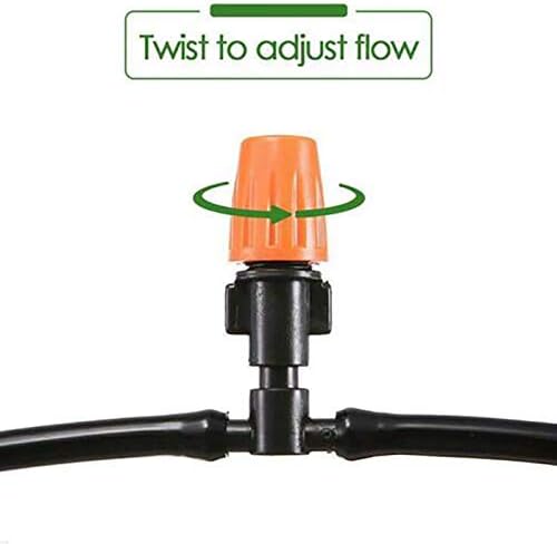 Drip Irrigation kit Plant Watering System Gravity Fed Irrigation Water Drip Setfor Garden Greenhouse Yard Lawn Home or Vacation Use 10M 8/11" Tube 20 Nozzles