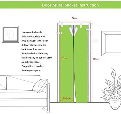 3D Door Stickers Murals Peel and Stick - Beach Path - Door Wallpaper Self-Adhesive Door Decals Removable PVC Waterproof Door Poster for Bedroom Living Room Door Decoration 37.4" x 84.6"