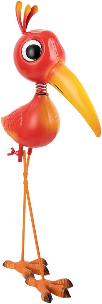 21.6" Cardinal Statue Metal Yard Decorations Outdoor & Indoor,Cardinal Garden Statues Sculptures Large Red Bird Ornaments,Yard Art Decor for Yard Porch Lawn,Metal Garden Decor for Outside