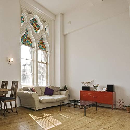 d-c-fix 346-0431-2PK Self-Adhesive Privacy Glass Window Film, Venetian Garden, 17" x 78" Roll, 2-Pack