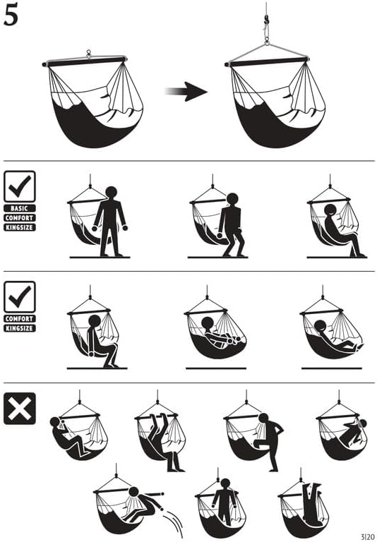 LA SIESTA® - XL King Domingo Hammock Swing Chair & CasaMount - Weather & Tear Resistant Hanging Chair - Outdoor Indoor Hammock Chair w/Suspension Kit for Walls Ceilings Square Beams - Sea Salt