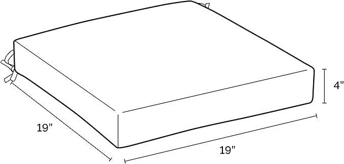 Arden Outdoor Seat Cushion, 19 x 19, Rain-Proof, Fade Resistant Sapphire Blue Leala