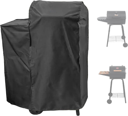 Grill Cover for Char-Griller E1515 Patio Pro Charcoal Grill, Patio Pro 1616, Outlaw Maverick E1016, The King-Griller Gambler E1416 Charcoal Grill, Heavy Duty Waterproof UV Resistant, BBQ Accessories