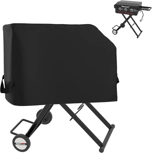 Griddle Cover for Royal Gourmet PD3001 3-Burner Propane Gas Griddle with Collapsible Stand, 600D Heavy Duty Wateproof UV Protected Cover for Scissor Legs Griddle, 44" x 24" x 30"